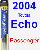 Passenger Wiper Blade for 2004 Toyota Echo - Hybrid