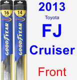 Front Wiper Blade Pack for 2013 Toyota FJ Cruiser - Hybrid