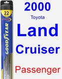 Passenger Wiper Blade for 2000 Toyota Land Cruiser - Hybrid