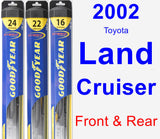 Front & Rear Wiper Blade Pack for 2002 Toyota Land Cruiser - Hybrid