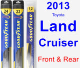 Front & Rear Wiper Blade Pack for 2013 Toyota Land Cruiser - Hybrid