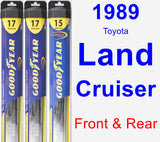 Front & Rear Wiper Blade Pack for 1989 Toyota Land Cruiser - Hybrid