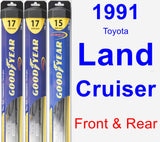 Front & Rear Wiper Blade Pack for 1991 Toyota Land Cruiser - Hybrid