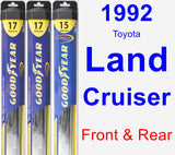 Front & Rear Wiper Blade Pack for 1992 Toyota Land Cruiser - Hybrid