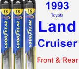 Front & Rear Wiper Blade Pack for 1993 Toyota Land Cruiser - Hybrid