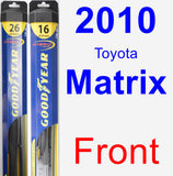 Front Wiper Blade Pack for 2010 Toyota Matrix - Hybrid