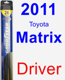 Driver Wiper Blade for 2011 Toyota Matrix - Hybrid