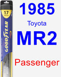 Passenger Wiper Blade for 1985 Toyota MR2 - Hybrid