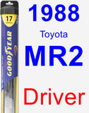 Driver Wiper Blade for 1988 Toyota MR2 - Hybrid