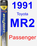 Passenger Wiper Blade for 1991 Toyota MR2 - Hybrid