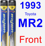 Front Wiper Blade Pack for 1993 Toyota MR2 - Hybrid