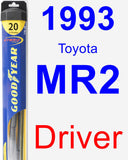 Driver Wiper Blade for 1993 Toyota MR2 - Hybrid