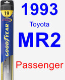 Passenger Wiper Blade for 1993 Toyota MR2 - Hybrid