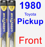 Front Wiper Blade Pack for 1980 Toyota Pickup - Hybrid