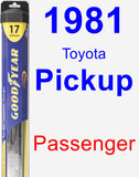 Passenger Wiper Blade for 1981 Toyota Pickup - Hybrid