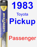 Passenger Wiper Blade for 1983 Toyota Pickup - Hybrid