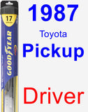 Driver Wiper Blade for 1987 Toyota Pickup - Hybrid