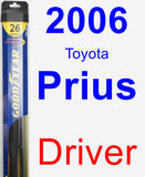 Driver Wiper Blade for 2006 Toyota Prius - Hybrid