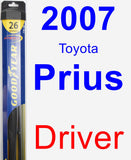Driver Wiper Blade for 2007 Toyota Prius - Hybrid