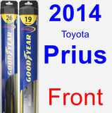 Front Wiper Blade Pack for 2014 Toyota Prius - Hybrid