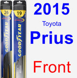 Front Wiper Blade Pack for 2015 Toyota Prius - Hybrid