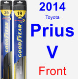 Front Wiper Blade Pack for 2014 Toyota Prius V - Hybrid