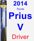 Driver Wiper Blade for 2014 Toyota Prius V - Hybrid