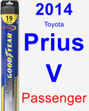 Passenger Wiper Blade for 2014 Toyota Prius V - Hybrid