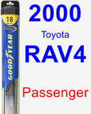 Passenger Wiper Blade for 2000 Toyota RAV4 - Hybrid