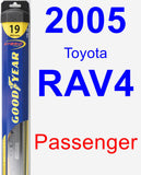 Passenger Wiper Blade for 2005 Toyota RAV4 - Hybrid