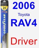 Driver Wiper Blade for 2006 Toyota RAV4 - Hybrid