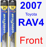 Front Wiper Blade Pack for 2007 Toyota RAV4 - Hybrid