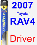 Driver Wiper Blade for 2007 Toyota RAV4 - Hybrid