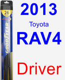 Driver Wiper Blade for 2013 Toyota RAV4 - Hybrid