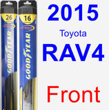 Front Wiper Blade Pack for 2015 Toyota RAV4 - Hybrid