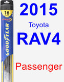 Passenger Wiper Blade for 2015 Toyota RAV4 - Hybrid