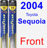 Front Wiper Blade Pack for 2004 Toyota Sequoia - Hybrid