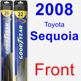 Front Wiper Blade Pack for 2008 Toyota Sequoia - Hybrid