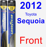 Front Wiper Blade Pack for 2012 Toyota Sequoia - Hybrid