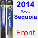 Front Wiper Blade Pack for 2014 Toyota Sequoia - Hybrid