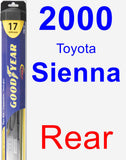 Rear Wiper Blade for 2000 Toyota Sienna - Hybrid