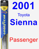 Passenger Wiper Blade for 2001 Toyota Sienna - Hybrid