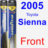 Front Wiper Blade Pack for 2005 Toyota Sienna - Hybrid