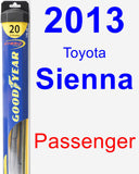 Passenger Wiper Blade for 2013 Toyota Sienna - Hybrid