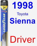 Driver Wiper Blade for 1998 Toyota Sienna - Hybrid