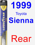 Rear Wiper Blade for 1999 Toyota Sienna - Hybrid