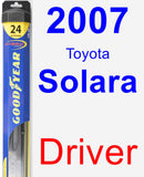 Driver Wiper Blade for 2007 Toyota Solara - Hybrid