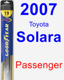 Passenger Wiper Blade for 2007 Toyota Solara - Hybrid