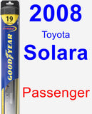 Passenger Wiper Blade for 2008 Toyota Solara - Hybrid