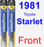 Front Wiper Blade Pack for 1981 Toyota Starlet - Hybrid